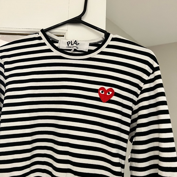 Comms Des Garçons x PLAY Striped Long sleeve - Picture 3 of 4